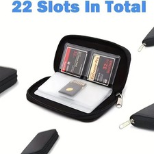 22 Slot Memory Card Storage Case SD Micro SD CF XD MS Card Holder Wallet Pouch B