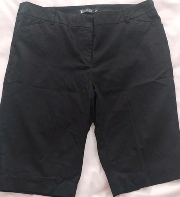 EUC WOMEN 7th AVENUE NY & CO BLACK BERMUDA STRETCH LIGHT WEIGHT TWILL SHORTS 16