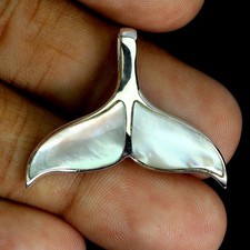 925 Sterling Silver Pendant Fancy Mother Of Pearl Stringray Gemstone Jewelry