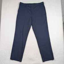 Banana Republic Dress Pants Mens 38x34 Navy Blue Slim Fit Marzotto Wool FLAWED