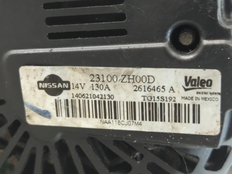 2010 Nissan Frontier Alternator Generator Charging Assembly Engine Oem YO0O3 - Image 2 of 4