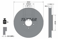 2X Textar Bremsscheibe 92099003 FüR Jaguar Lincoln