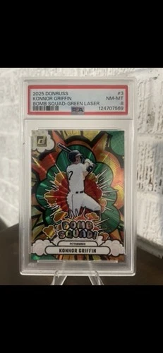 2025 Panini Donruss - Bomb Squad Konnor Griffin #3 Green Laser (RC)