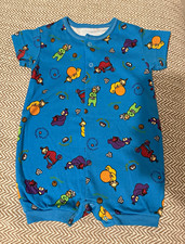 Vintage Teletubbies Baby Strampler Blau Kurza...