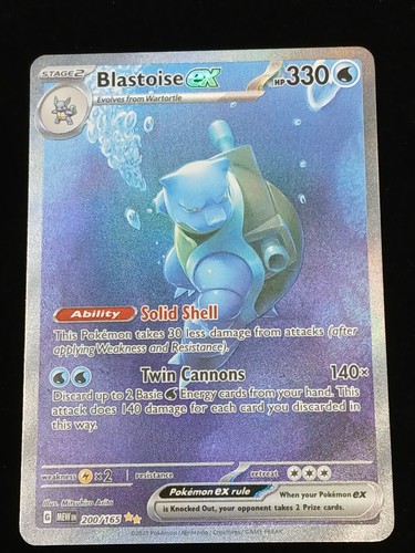Blastoise ex 200/165 Sv: Scarlet & Violet 151 Holo