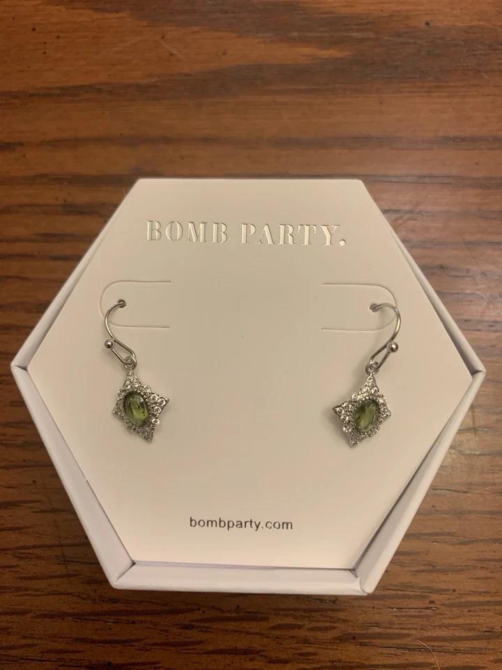 Pendientes Bomb Party RBP3707 Bellamente Ornamentados August Olivino Peridoto Sobre Rodio Foto 2 de 4