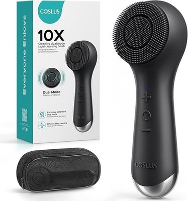 COSLUS FBS03 Face Scrubber Facial Cleansing Brush: 2 in 1 Spin and Vibration