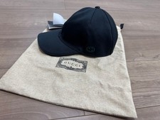 Gucci Black Baseball Cap Green Red Stripe Backstrap Used