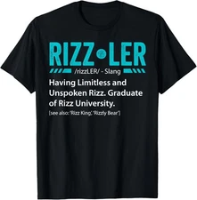 Rizzler Definition Funny Rizz God Meme Rizz King Gift T-Shirt