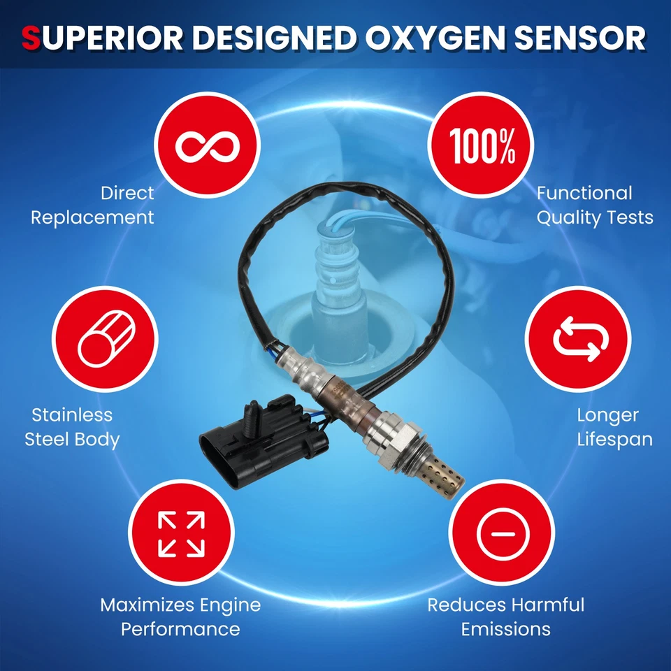 Sensor de oxígeno 2x para 94-03 Chevrolet GMC Buick Cadillac Oldsmobile Pontiac Isuzu Foto 3 de 4