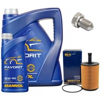 MotoröL Filter Set Mannol 15W50 Api 6 Liter + Schraube FüR Audi Tt Vw Golf Iv