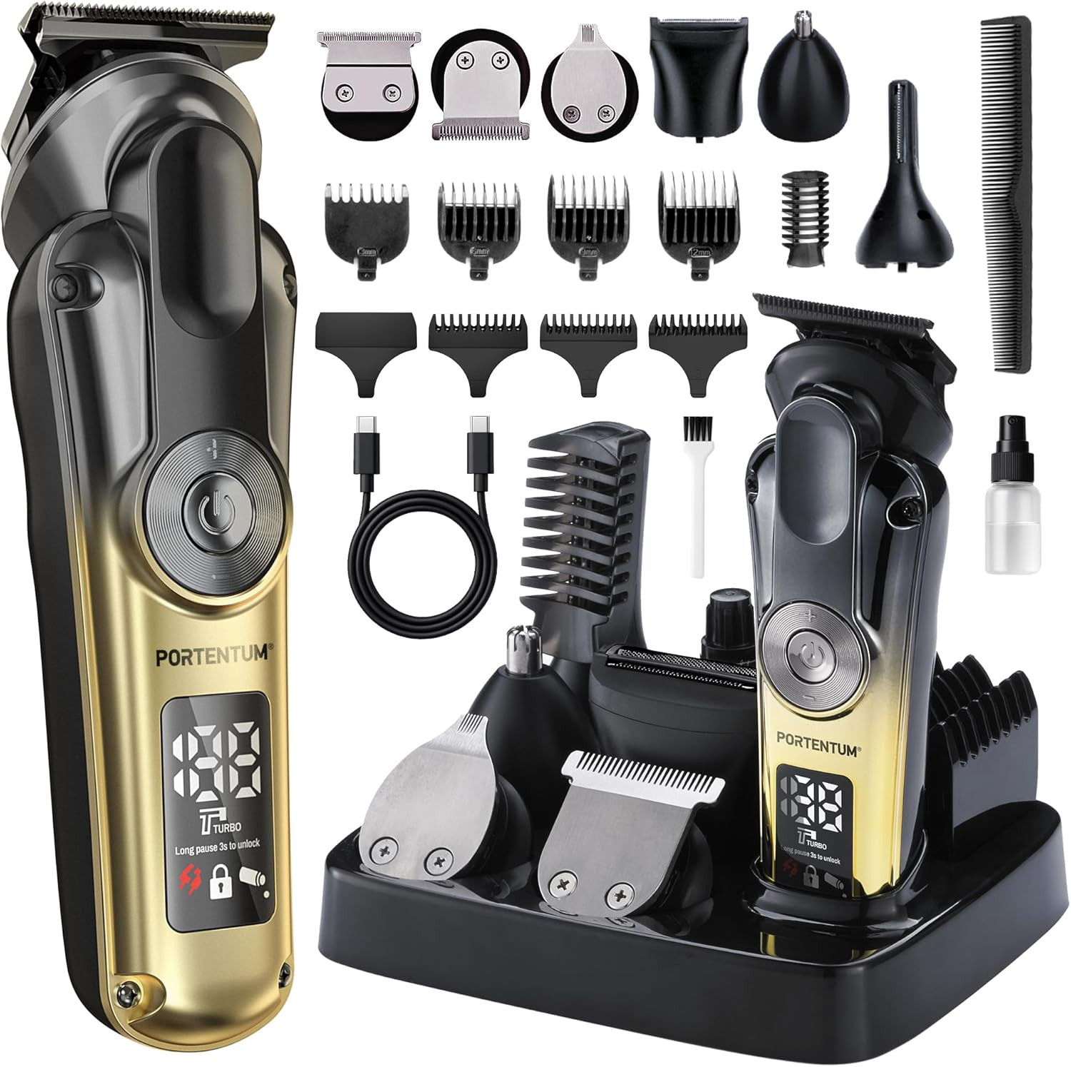 Macchinetta per Capelli Professionale LED - Set 21 Accessori Top
