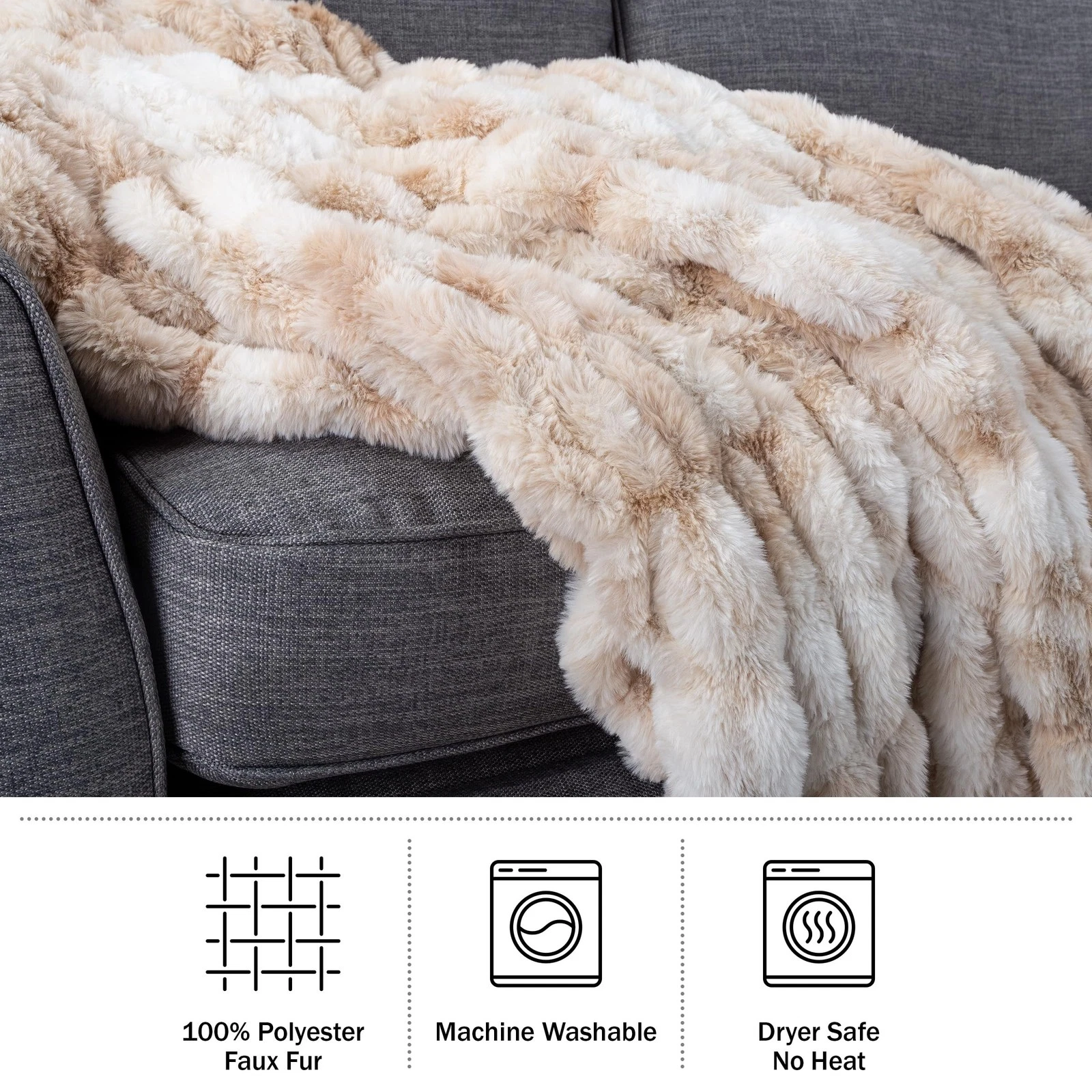 Lavish Home Faux Fur Blanket