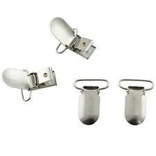 ZYAMY 20pcs 0.98Inch Heavy Duty Clasps Duckbill Shape Clips for Suspenders, 