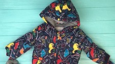 George Baby Boys Hooded Dinosaur Padded Coat Jacket -Size 9-12 Months