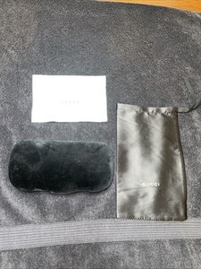 Gucci Black Velour Glasses Case With Lens Cloth and Dust Bag