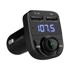 Handsfree Call Car Charger, Wireless Bluetooth 5.3 FM Small, black