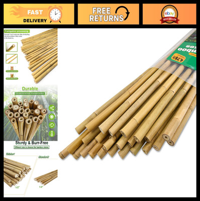 25pcs 1/2'' D Heavy Duty Bamboo Plant Stakes 4.75FT - Garden Support for Tomatoes