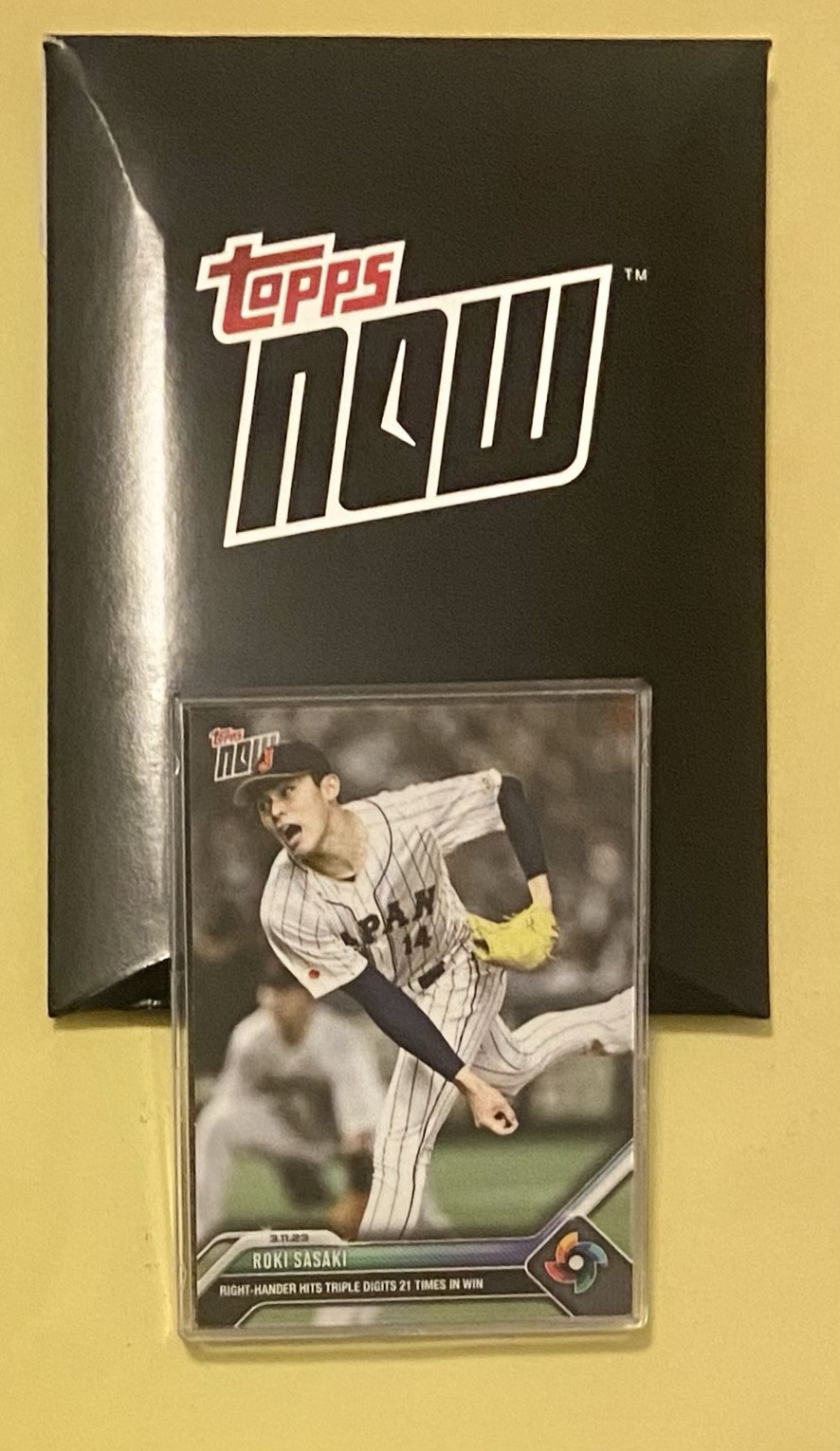 2023 Topps Now Roki Sasaki WBC World Baseball Classic Prospect RC /5796 #WBC-19