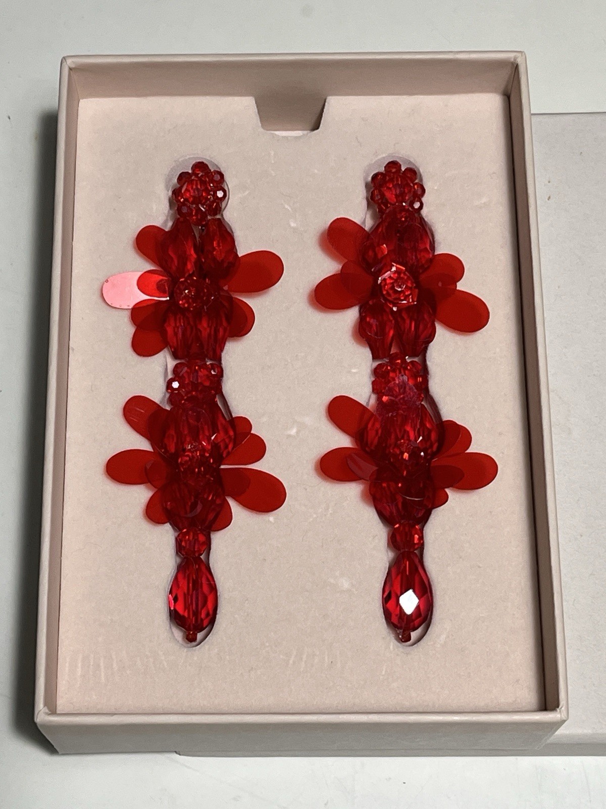 Simone Rocha x H&M Red Beaded Earrings With Box