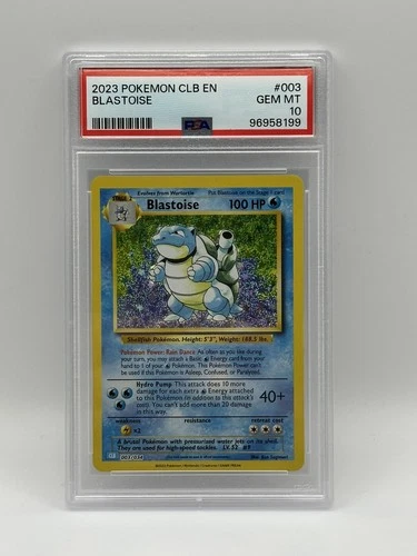 Pokemon TCG Blastoise Holo Card 003/034 PSA 10 Classic Collection english CLB