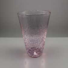 Blenko Glass Rose Crackle Glass 366M Htf Color