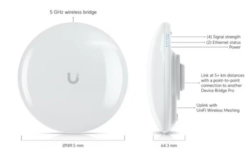 Ubiquiti UDB-Pro-US UniFi Device Bridge Pro - US VERSION - NEW and UNOPENED