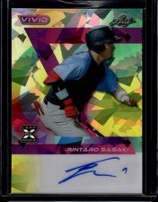 2024 Leaf Vivid #BA-RS1 Rintaro Sasaki Base (XRC) Autographs Crystal Yellow #/10