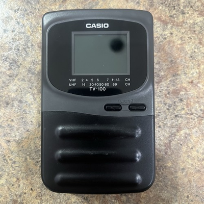 #ad Casio Mini TV 100B Battery Operated palm size color tv television VHF UHF Japan $7.97