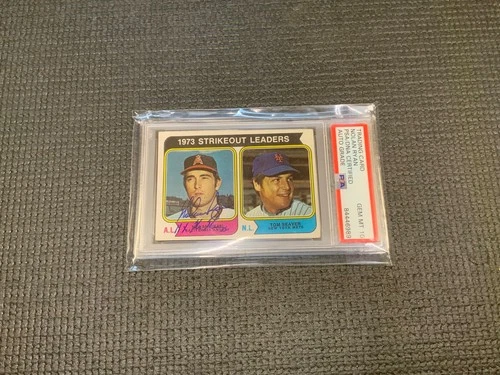 Nolan Ryan  GEM mint  PSA 10 AUTOGRAPHED 1974 TOPPS BASEBALL CARD SIGNED #207