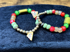   Pizza Friendship Bead Bracelets, Made by Kids, Jewelry, BFF   
