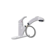 Moen Renzo One Handle White Pull-Out Kitchen Faucet CA87316W