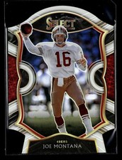 2020 PANINI SELECT WHITE PRIZM DIE CUT #19 JOE MONTANA CONCOURSE 49ERS