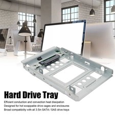 Hard Drive Tray Good Heat Dissipation Hot Swap Silver 2.5in SSD to 3.5in