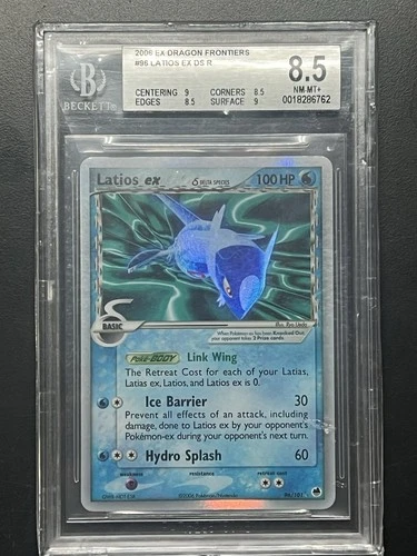 Latios ex (Delta Species) EX Dragon Frontiers 96/101 Holo BGS 8.5