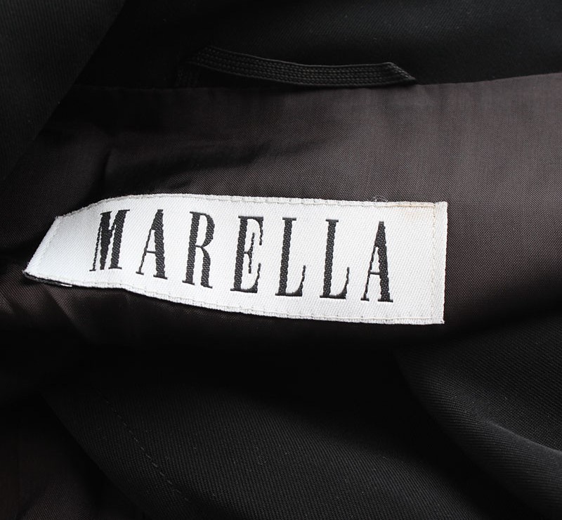 MaxMara Marella Black Double Button Polycoat 55 2… - image 4
