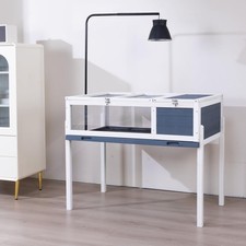 Wood Tortoise House, Indoor Turtle Habitat Reptile Cage, Tortoises Enclosure for