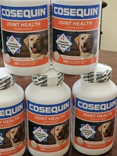 LOT OF 5 COSEQUIN JOINT HEALTH SUPPLEMENT FOR DOGS MAX STRENGTH 180 TABLETS