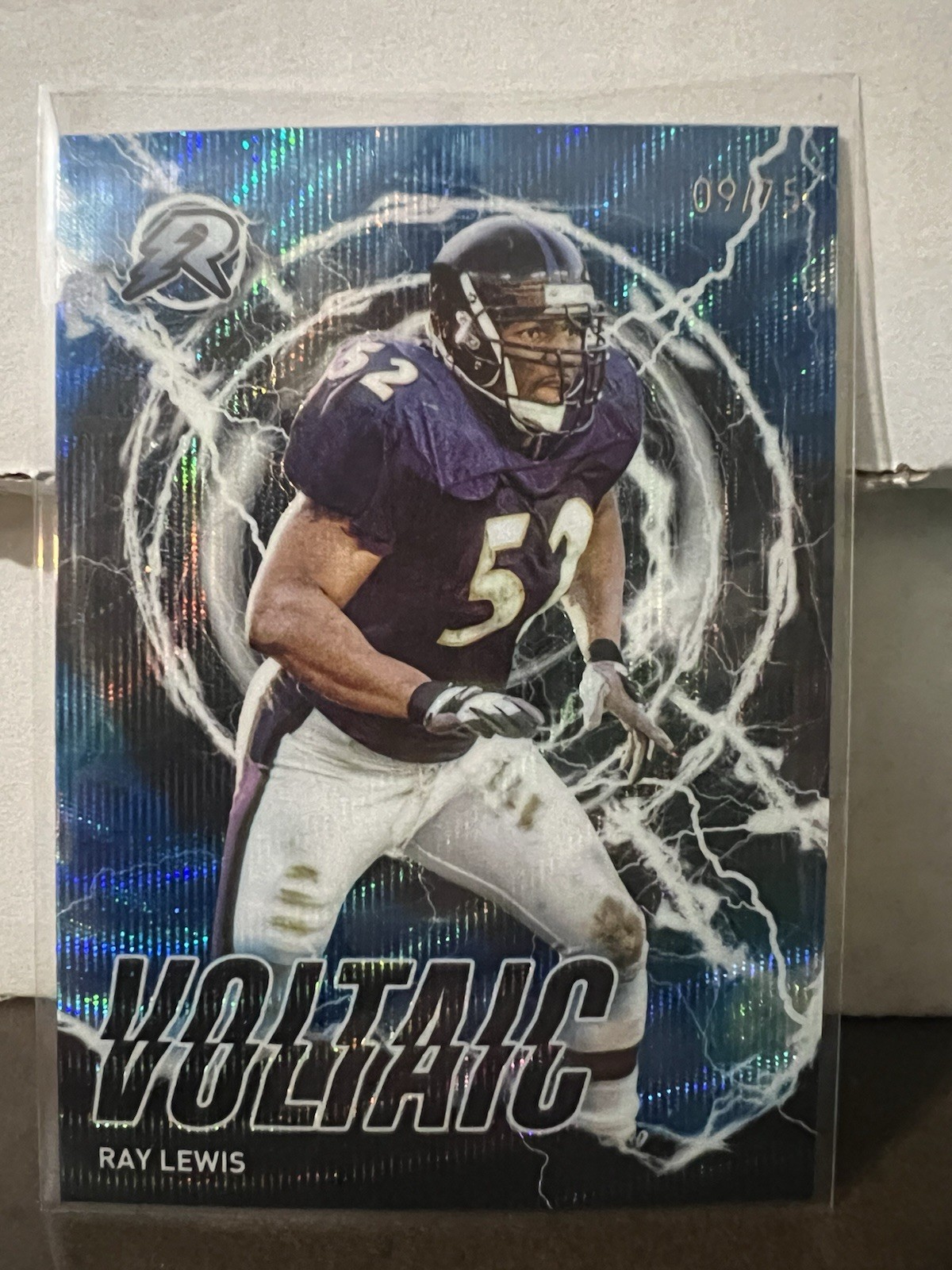 2023 Topps Composite RAY LEWIS Resurgence Voltaic Blue Surge Refractor /75
