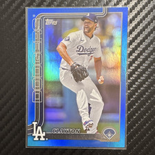 Topps 2025 Series 1 Clayton Kershaw Blue Rainbow #146 Dodgers /150