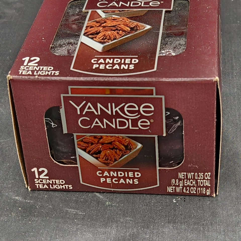 Yankee Candle Candied Pecans Caja de 12 Tealights Nuevo Retirado Foto 4 de 4