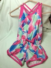 Lot of 2 Girls Gymnastics Leotard Romper Size 4-5 XS Athletic Works / Unbranded