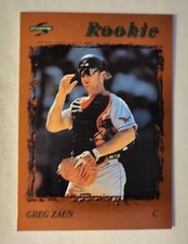 1996 Score Dugout Collection Baltimore Orioles Baseball Card #A110 Greg Zaun