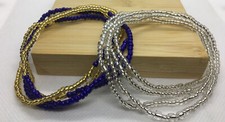 2 PC Handcrafted Waist Beads Jewelry African Bohemia Bracelets Anklet New 2381