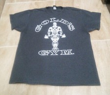 Official Men's Gold's Gym Shirt Gray Short Sleeve Sz L