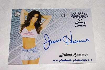 2015 Benchwarmer JAIME HAMMER Daizy Dukez #68 Blue Foil Auto/5 PLAYBOY Penthouse