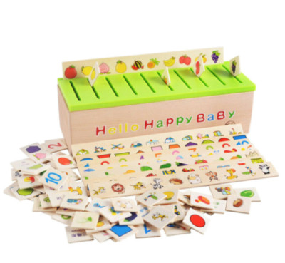 Matching Sorting Grouping Game Toys Toddler Kids Montessori Wooden Toys
