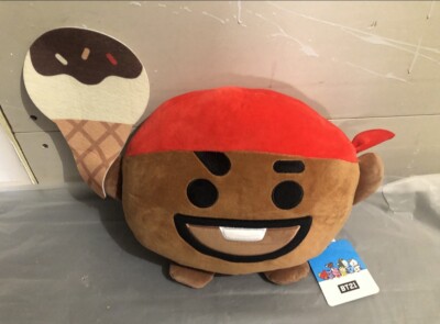 BTS BT21 Line Friends Summer Dolce Shooky Plush 12 Inch Ice Cream Kpop Round 1