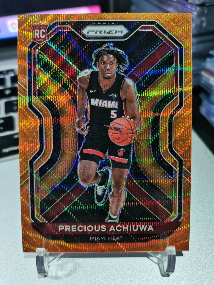 2020-21 Panini Prizm Precious Achiuwa #294 Orange Wave 02/60 Rookie Card!