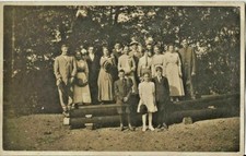 Postcard: RPPC Unknown Group, People, Long Dresses - Possibly A Park - Unposted